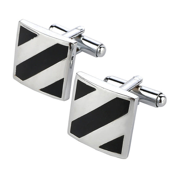 Diagonal Stripes Square Cufflinks