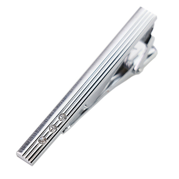 Three Crystals Tie Clip