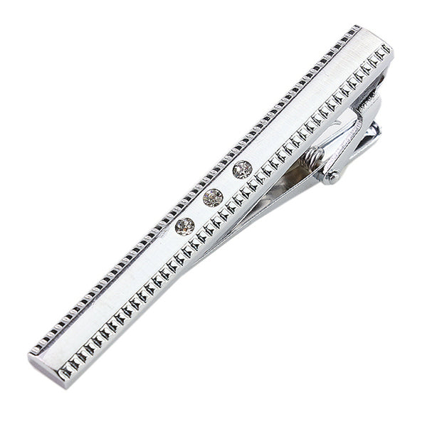 Three Crystals and Geometric Edge Tie Clip