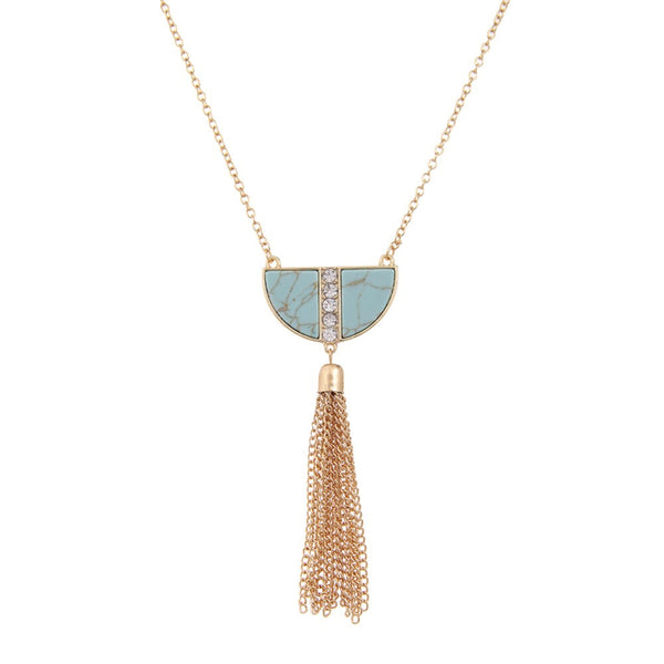 Semi Circle Tassel Necklace
