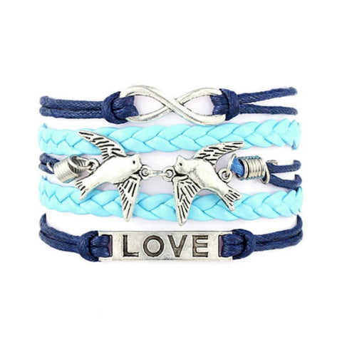 Infinity Pigeons Love Multilayer Wristband