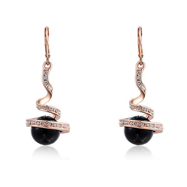 Spiral Sphere Earrings