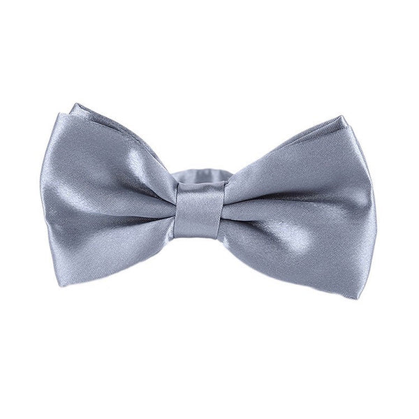 Sandy Grey Satin Bowtie