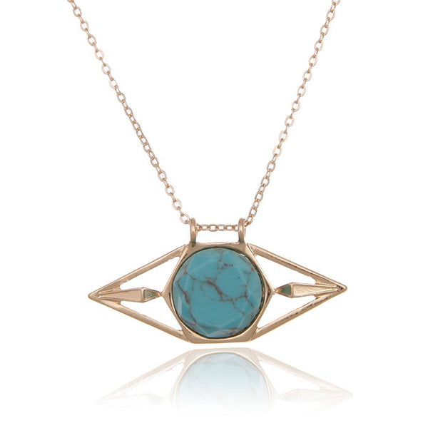 Rhombus Eye Pendant Necklace