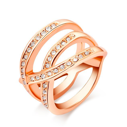 Crossing Lines Ring