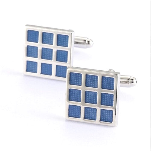 3D Square Grid Cufflinks