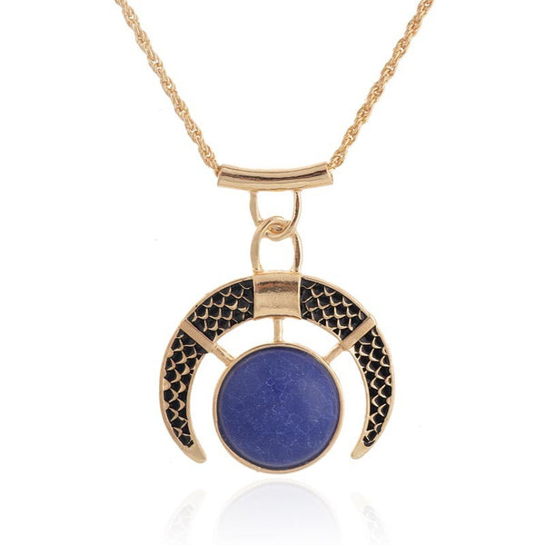 Moon Drop Pendant Necklaces