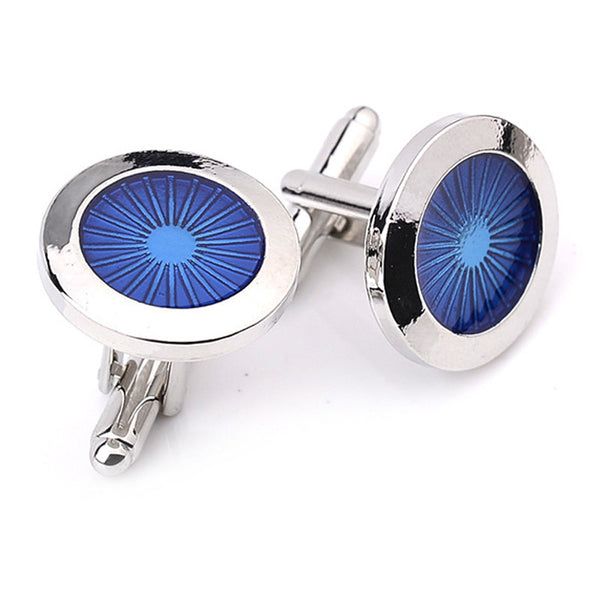 Blue Eyes Round Cufflinks