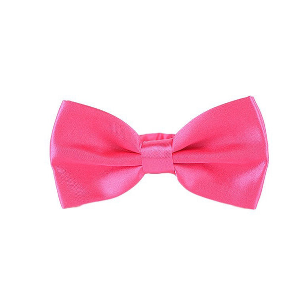 Hot Pink Satin Bowtie
