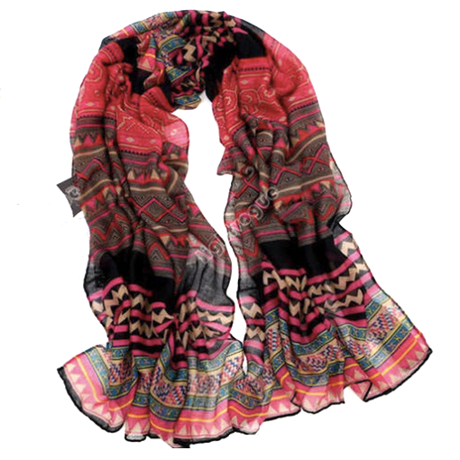 Abstract Geometric Print Scarf