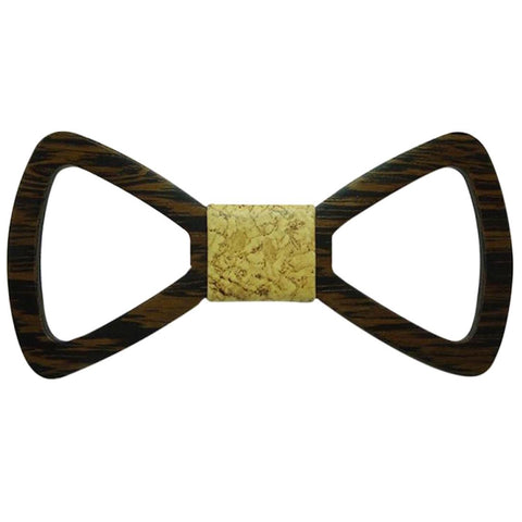 Abstract Textured Wooden Bowtie