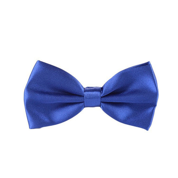 Royal Blue Satin Bowtie