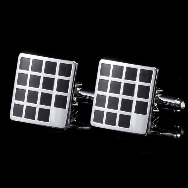 3D Square Grid Cufflinks