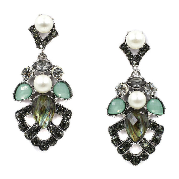 Bohemian Setting Drop Earrings
