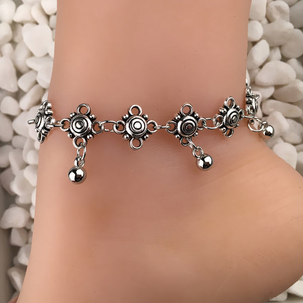Floral Ghungroo Anklet