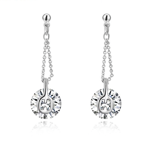 Hanging Crystal Chain Earrings