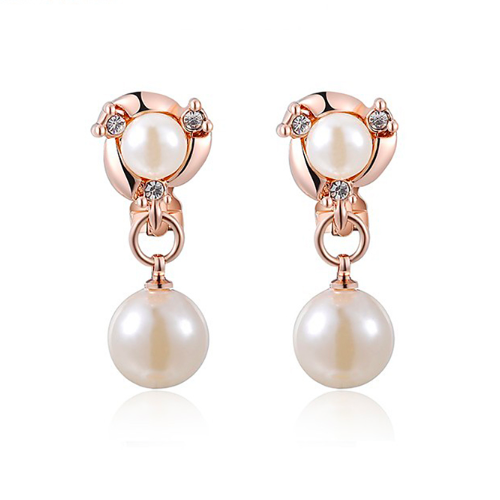 Double Pearls Clip Earrings