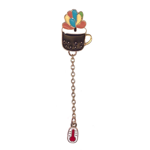 Colourful Plant Cup Collar Pin