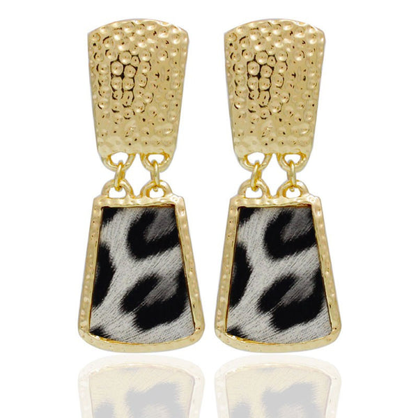 Leopard Dangle Earrings
