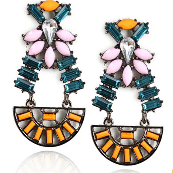 Geometric Rainbow Earrings