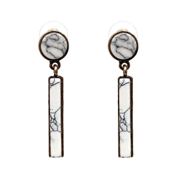 Hanging Rectangle Drop Earrings