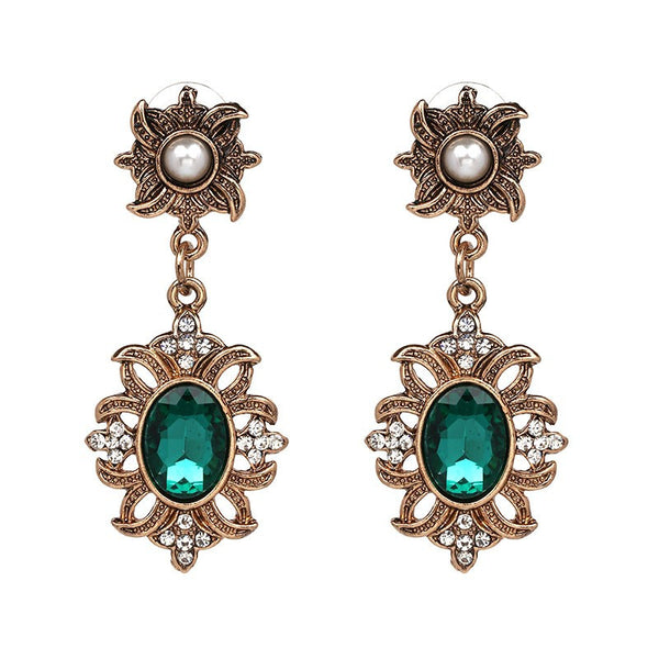 Vintage Floral Drop Danglers