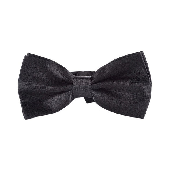 Black Satin Bowtie