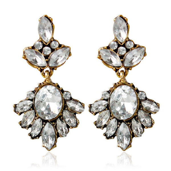 Vintage Crystal Dangle Earrings