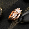 Imitiation Solitaire Wedding Rings Set