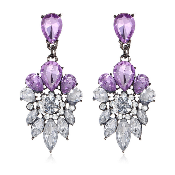 Crystal Flower Earrings