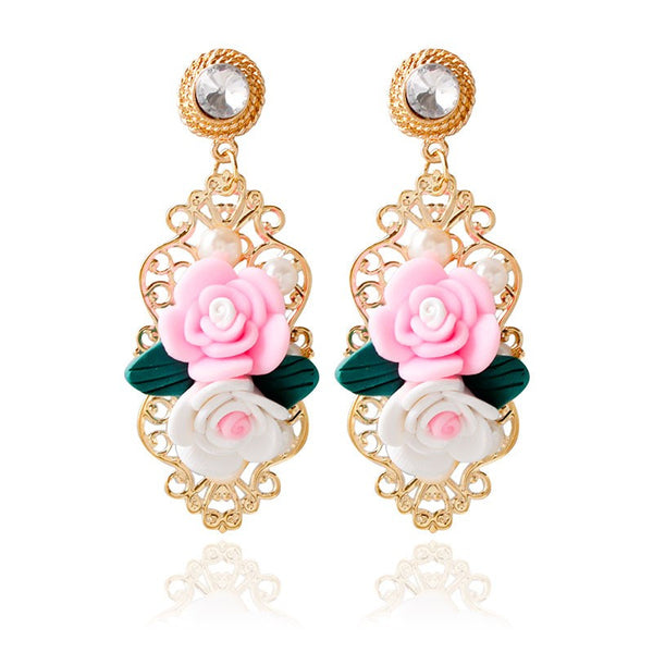 3D Floral Vintage Earrings