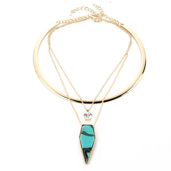 Natural Stone & Crystal Chain