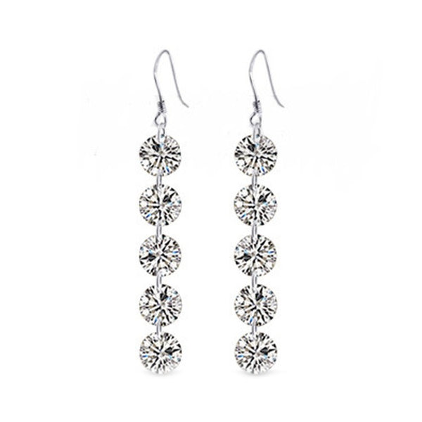 Connected Crystals Drop Earrings