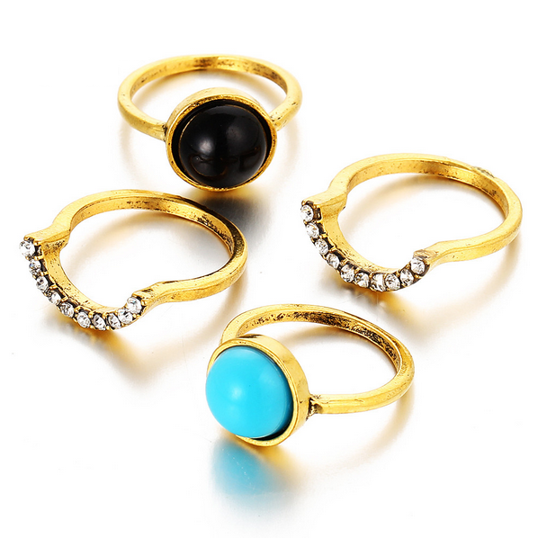 Bohemia Vintage Tibetan Rings Set