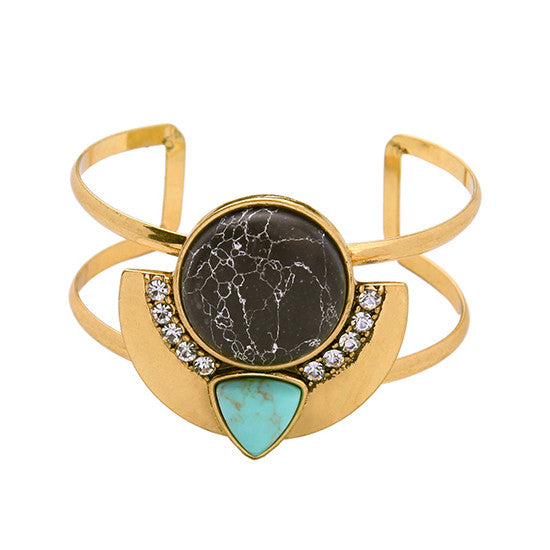 Abstract Geometric Stone Bracelet