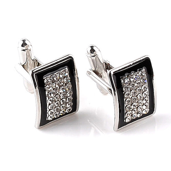 Crystal Rectangle Cufflinks