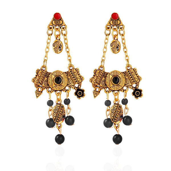Hanging Beads Chain Earrings