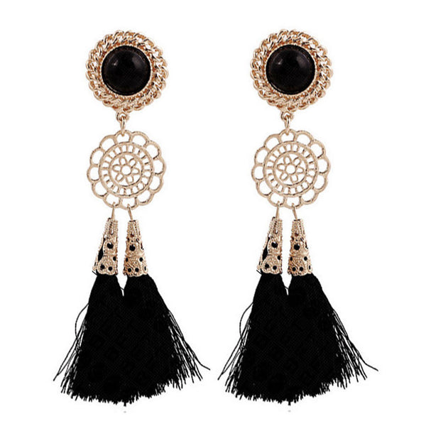 Tassel Fringes Dangle Ear Clips