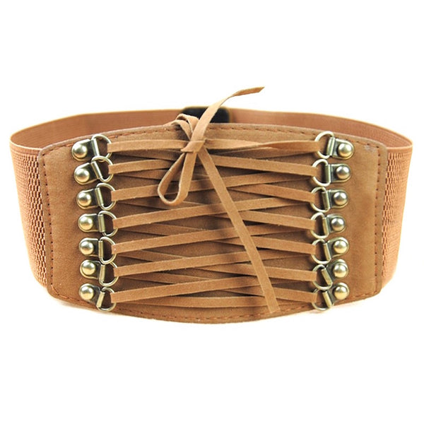 Retro Velvet Rivet Tassel Strap Belt