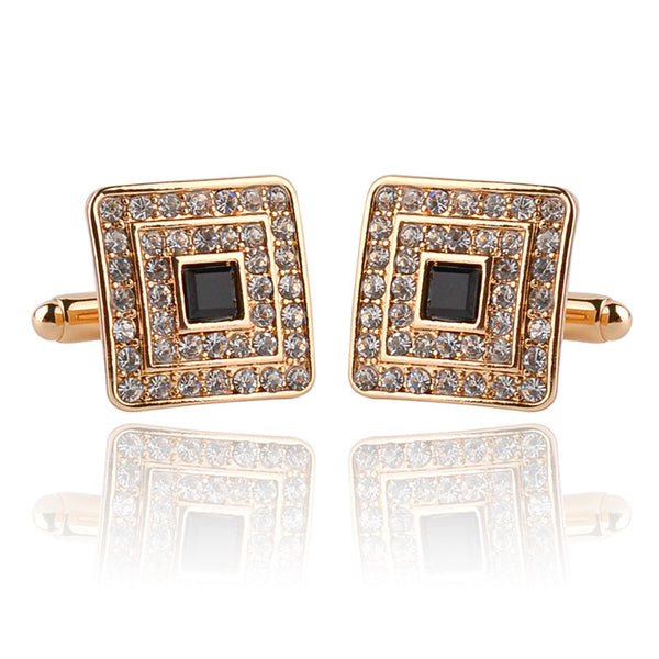 Square Grid Embellished Cufflinks