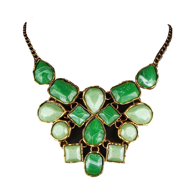 Geometric Flowers Necklace