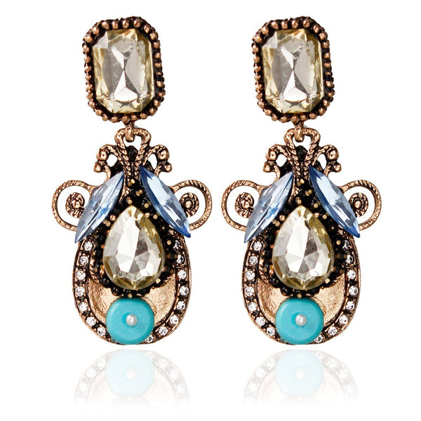 Oval Swirls Royal Earrings