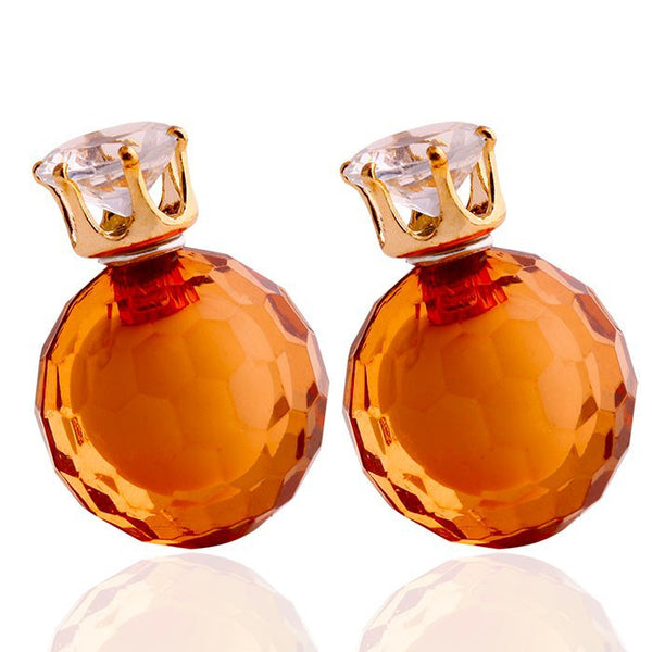 Double Sided Crystal Earrings