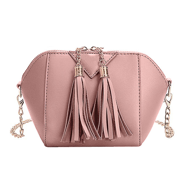 Twin Tassel Zipper Sling Bag