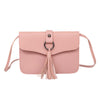 Tassel and Ring Leather Sling Bag