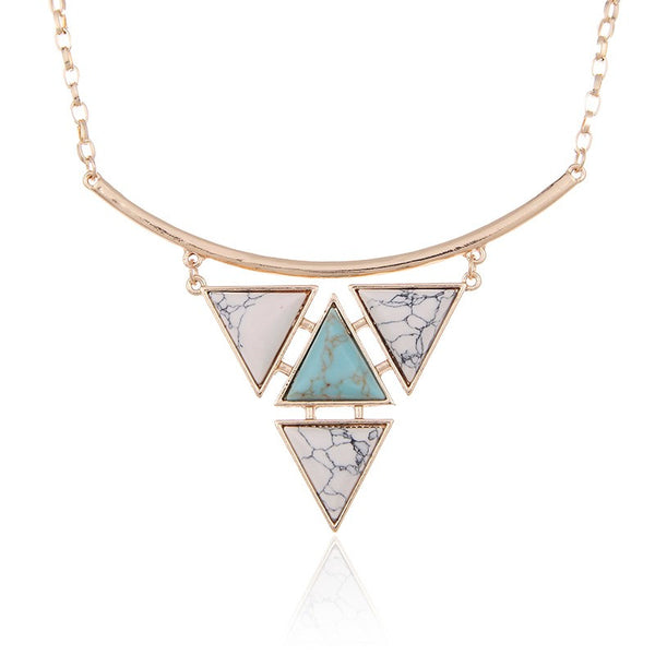 Multi Triangles Geometric Necklace
