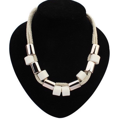 Connected Cylinders Necklace