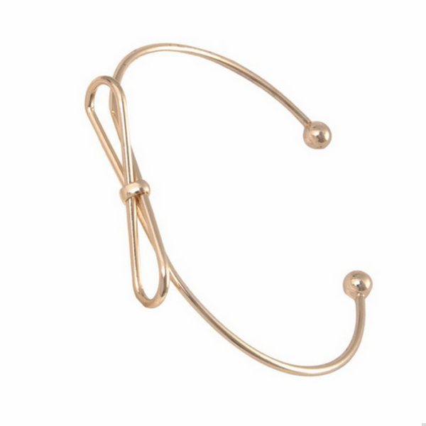 Cute Bow Knot Cuff Bangle Bracelet