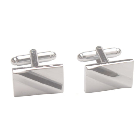 Diagonal Stripe Rectangle Cufflinks