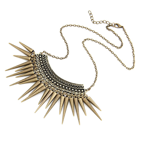 Rivet Tassels Chain Necklace